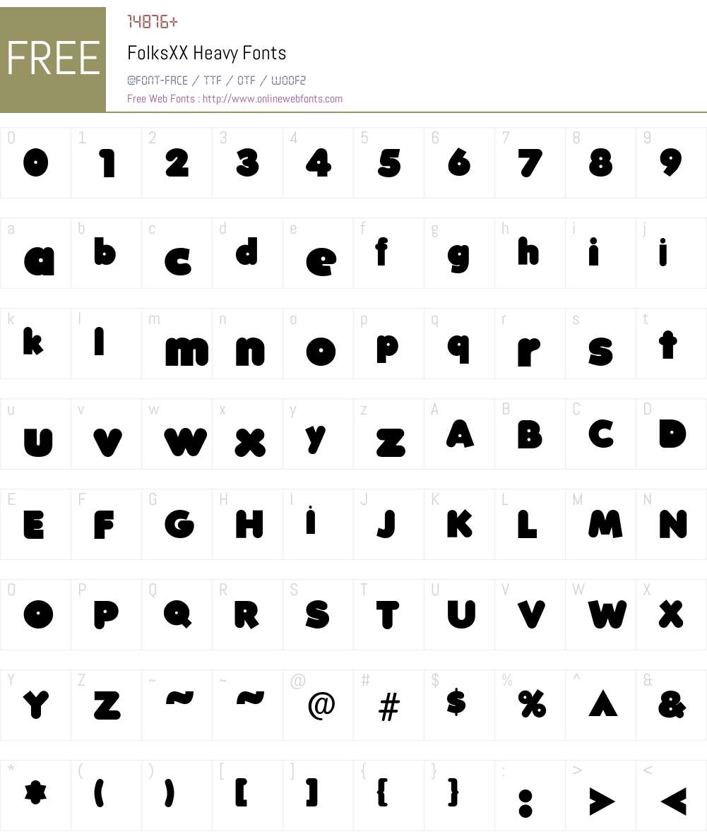 FolksXX Font Screenshots