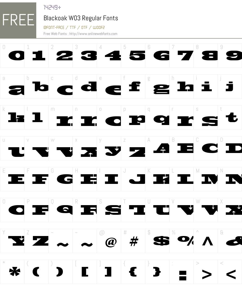 BlackoakW03-Regular Font Screenshots