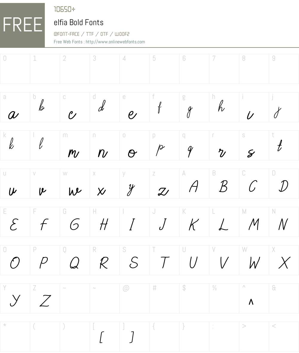 elfia Font Screenshots