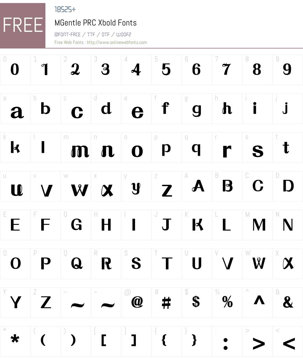 M Gentle PRC Font Screenshots