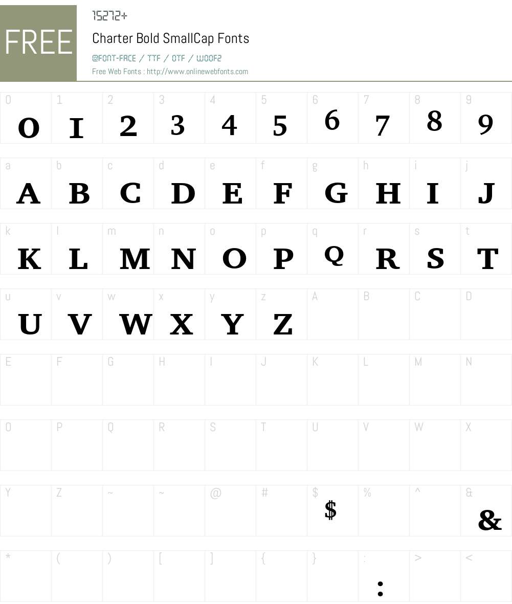 Charter Font Screenshots