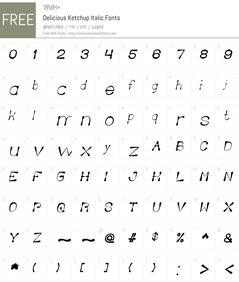 Delicious Ketchup Font Screenshots