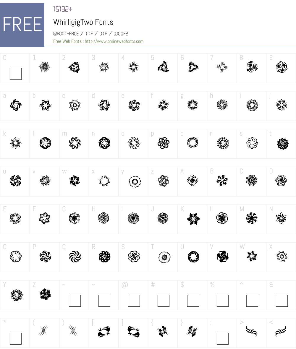 WhirligigTwo Font Screenshots