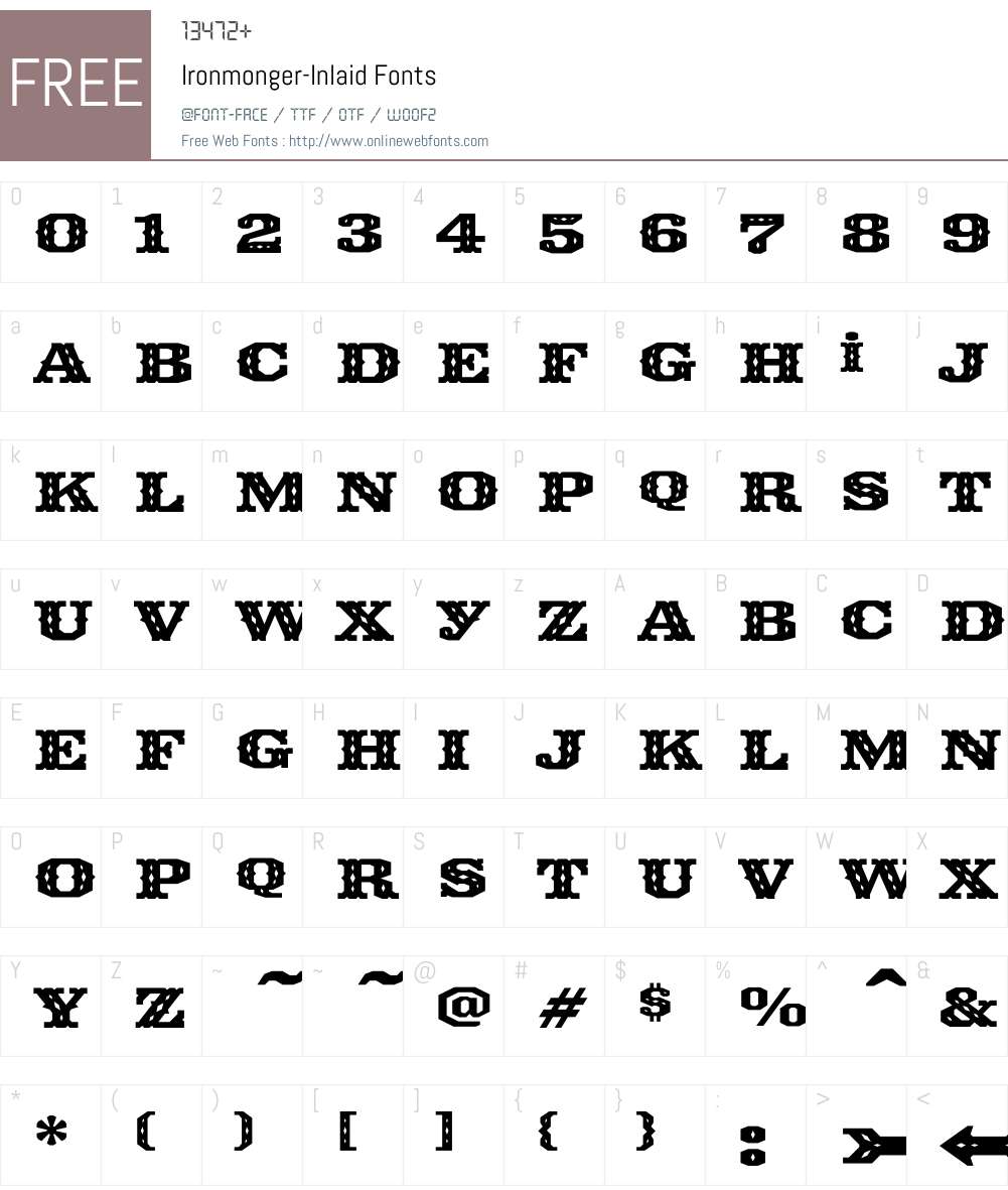 Ironmonger Font Screenshots