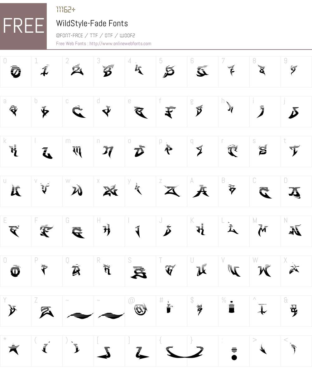 WildStyle-Fade Font Screenshots