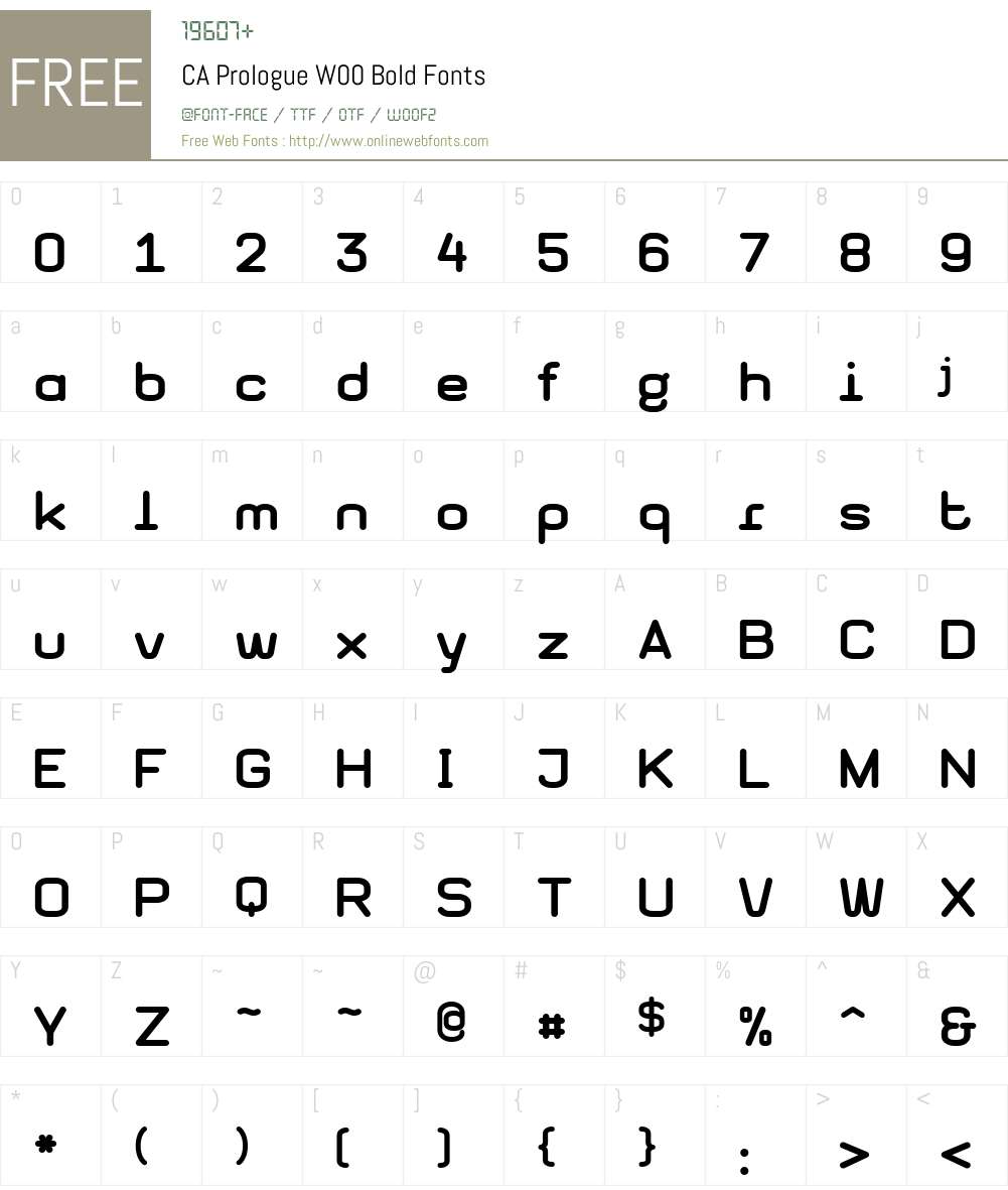 CAPrologueW00-Bold Font Screenshots
