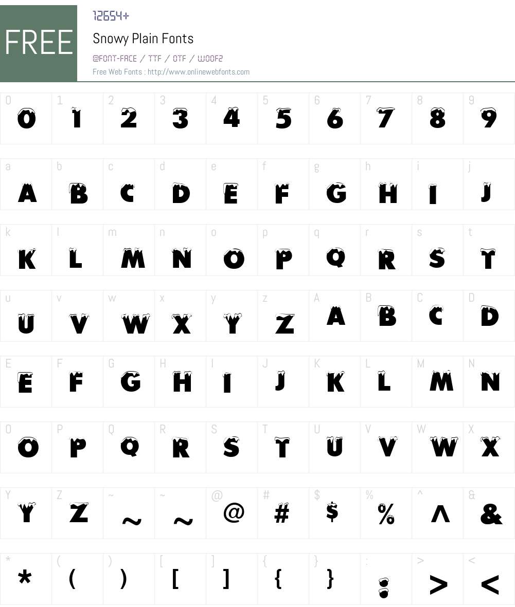 Snowy Font Screenshots