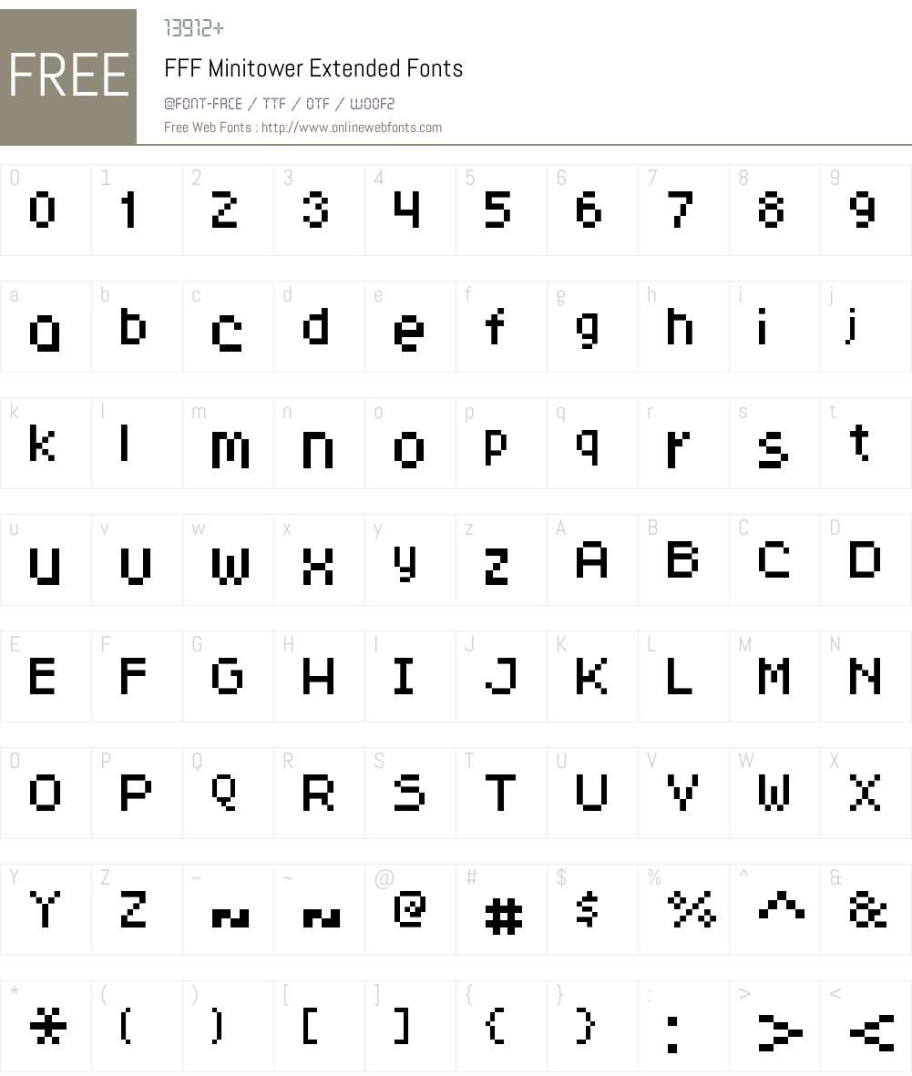 FFF Minitower Extended Font Screenshots