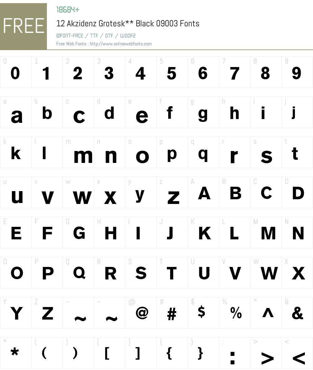 AkzidenzGrotesk Font Screenshots