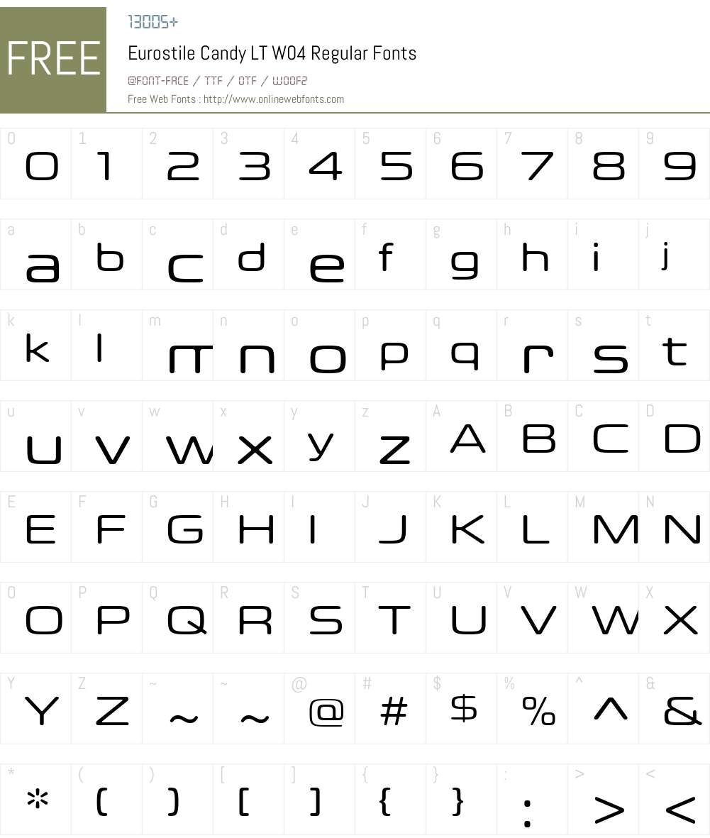 Eurostile Candy Font Screenshots