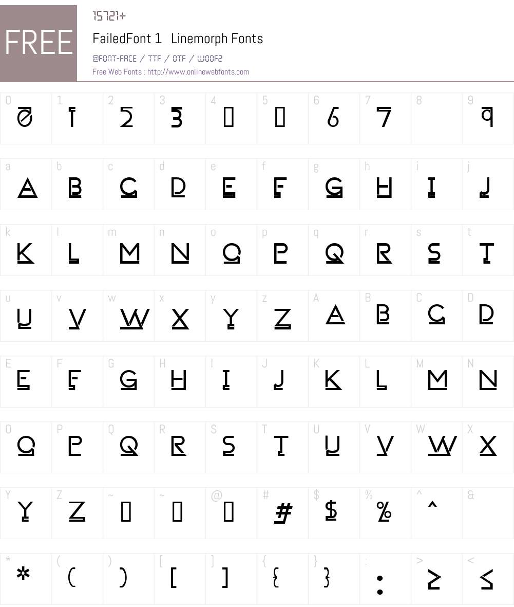 FailedFont 1 Font Screenshots