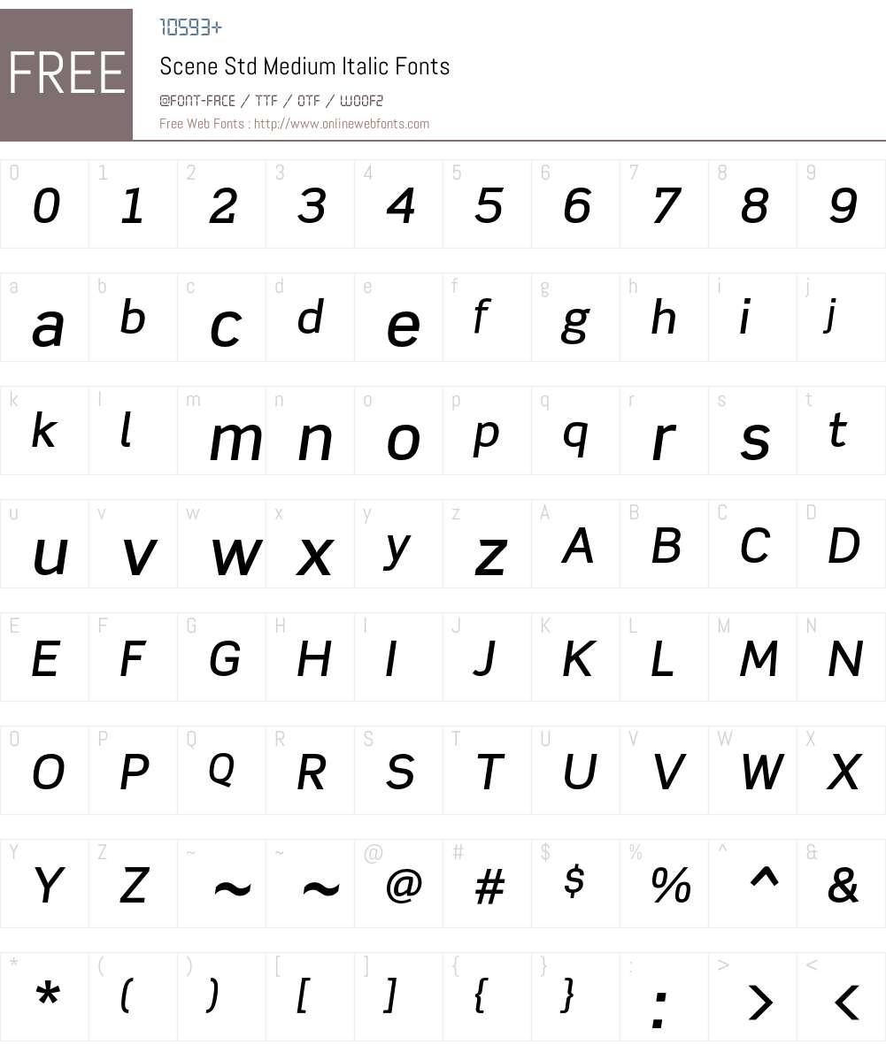 Scene Std Font Screenshots