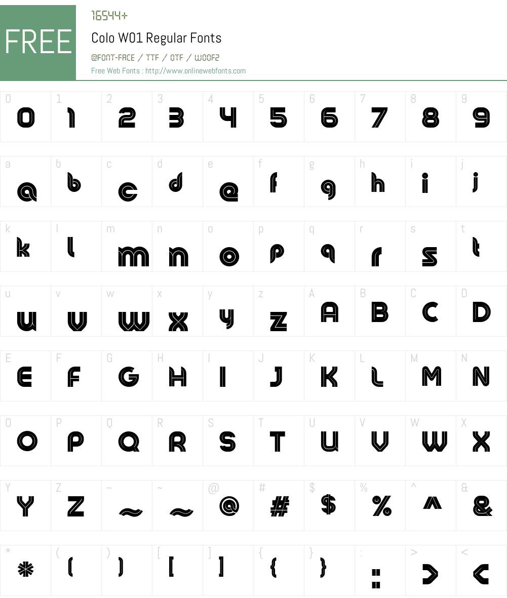 ColoW01-Regular Font Screenshots