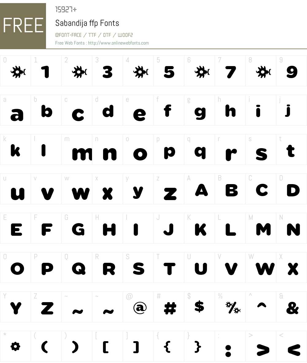 Sabandija ffp Font Screenshots