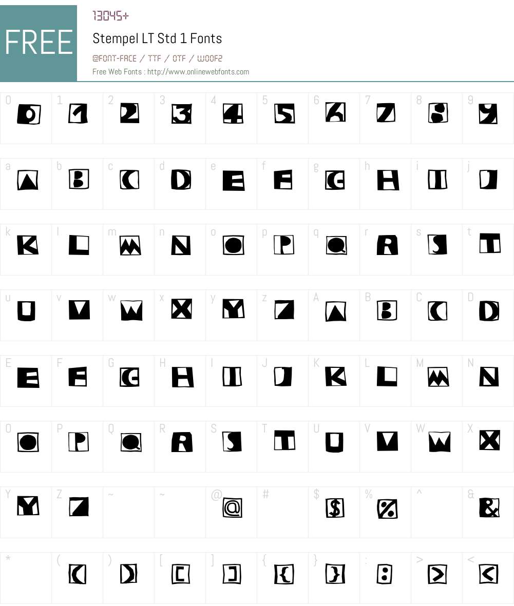 Stempel LT Std 1 Font Screenshots