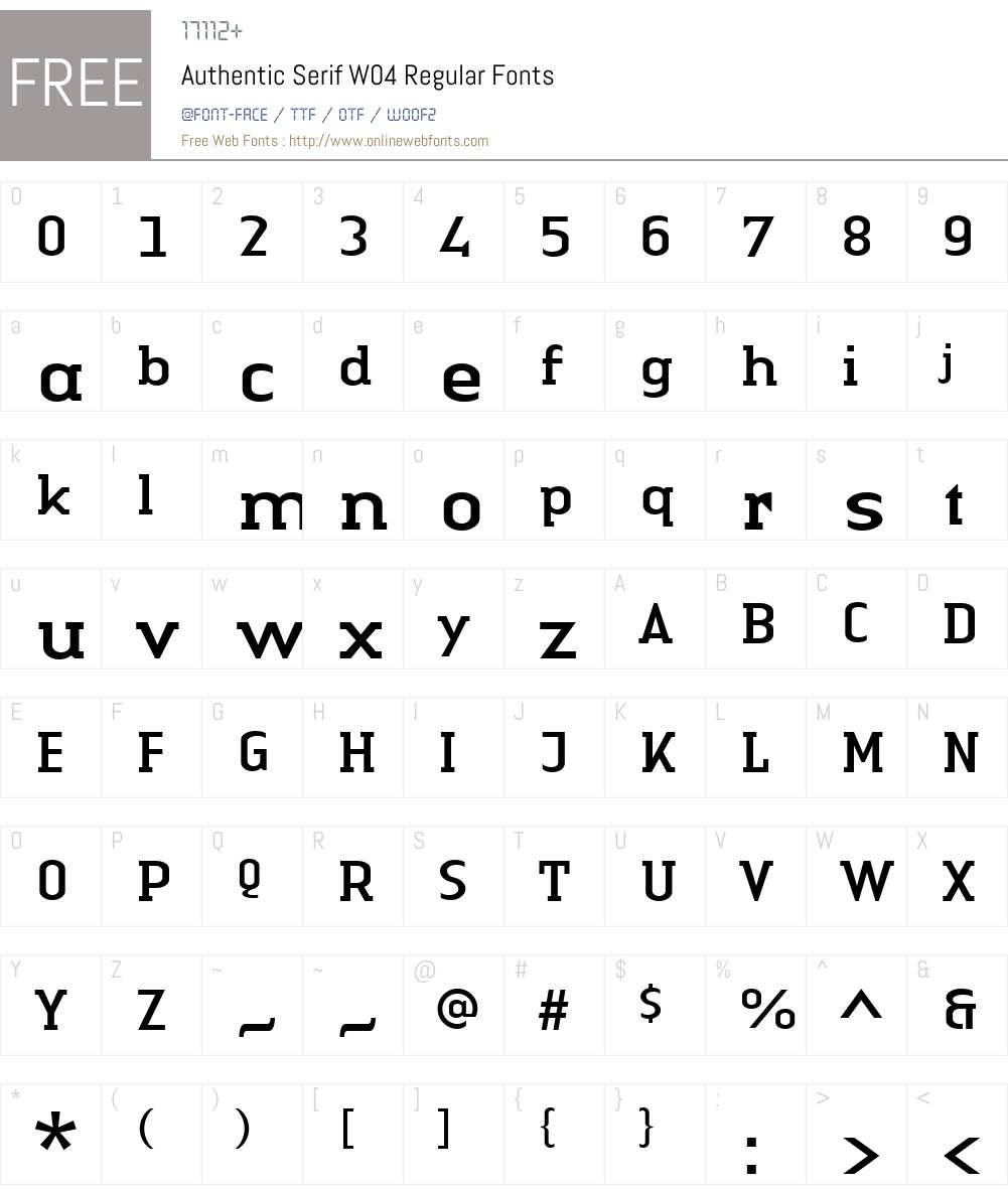 Linotype Authentic Serif Font Screenshots