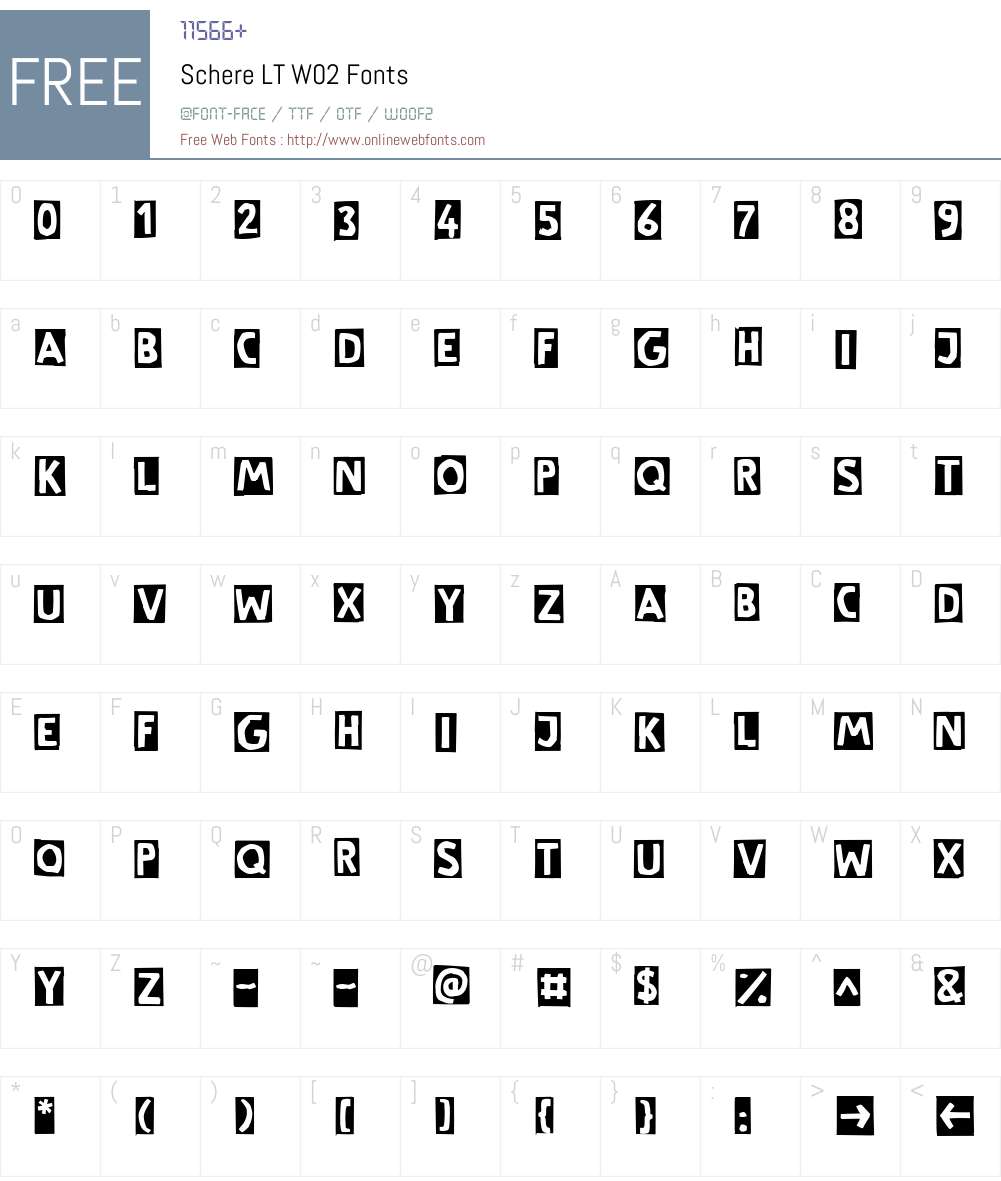 Linotype Cutter Font Screenshots