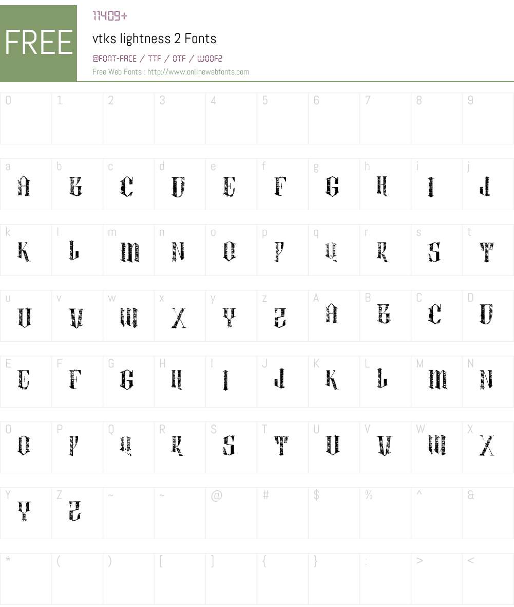vtks lightness 2 Font Screenshots