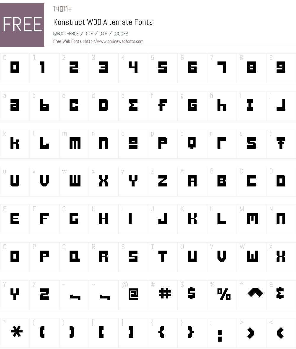 Konstruct Font Screenshots