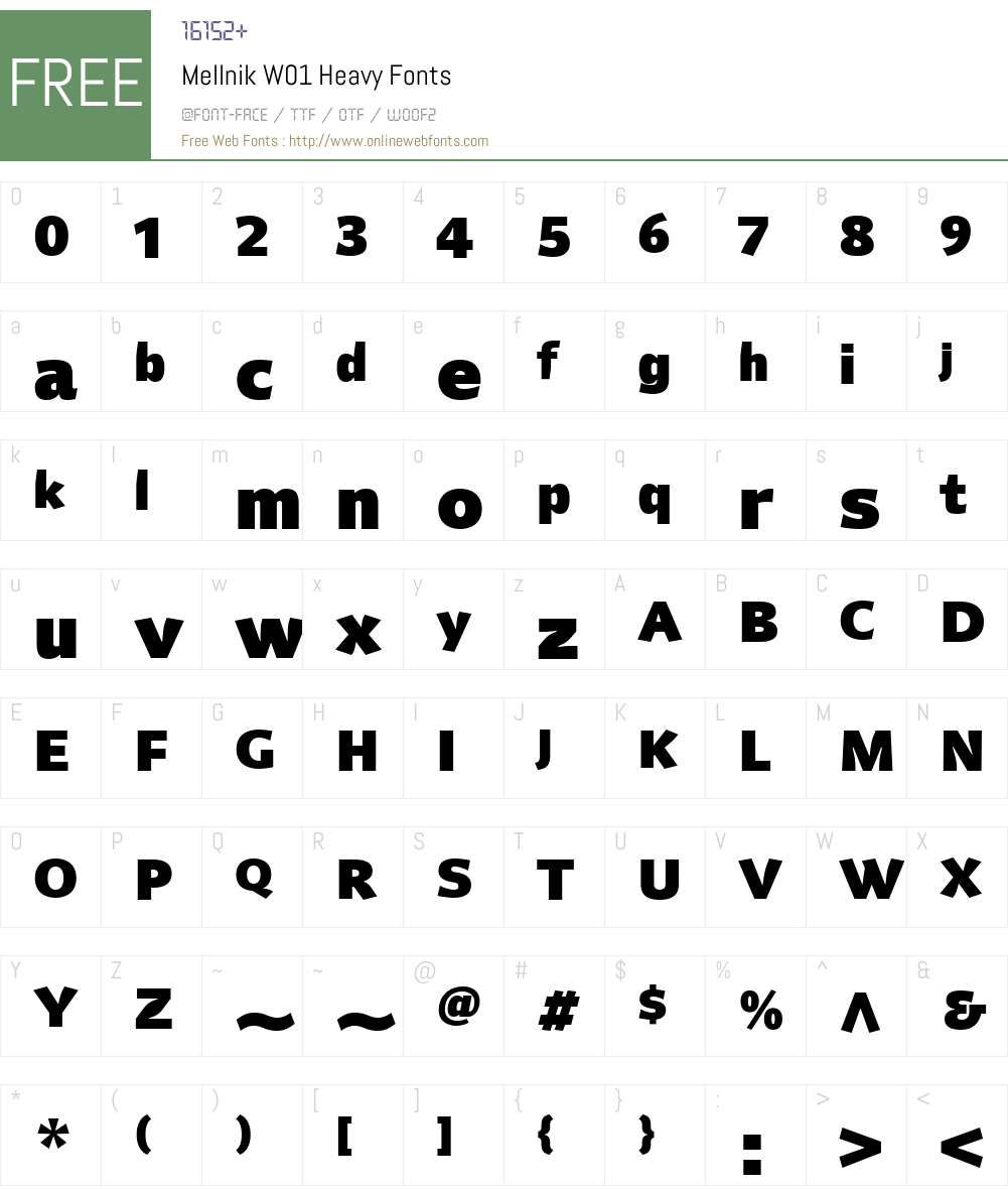 MellnikW01-Heavy Font Screenshots