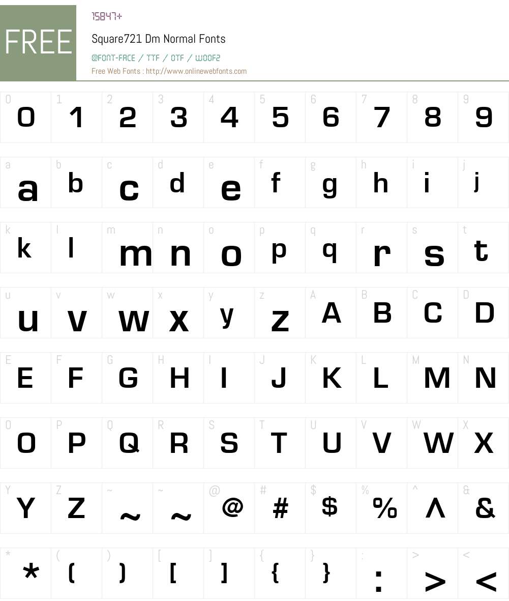 Square721 Dm Font Screenshots