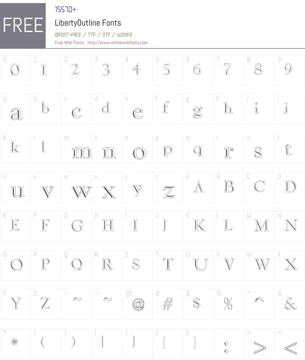 Liberty Font Screenshots