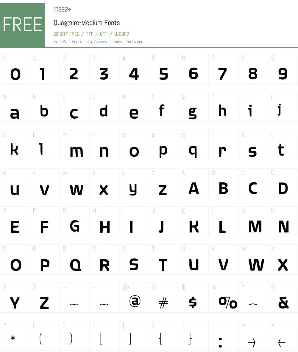 Quagmire Font Screenshots