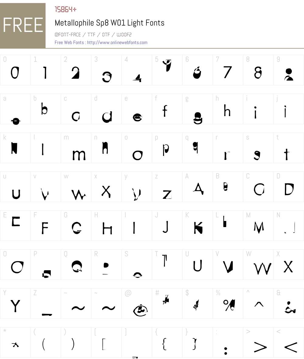 MetallophileSp8W01-Light Font Screenshots