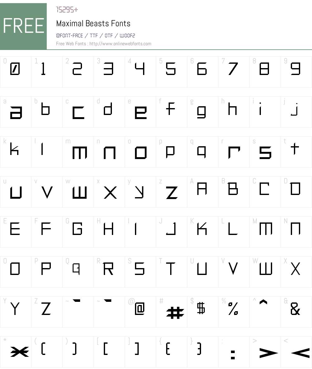 Maximal Beasts Font Screenshots