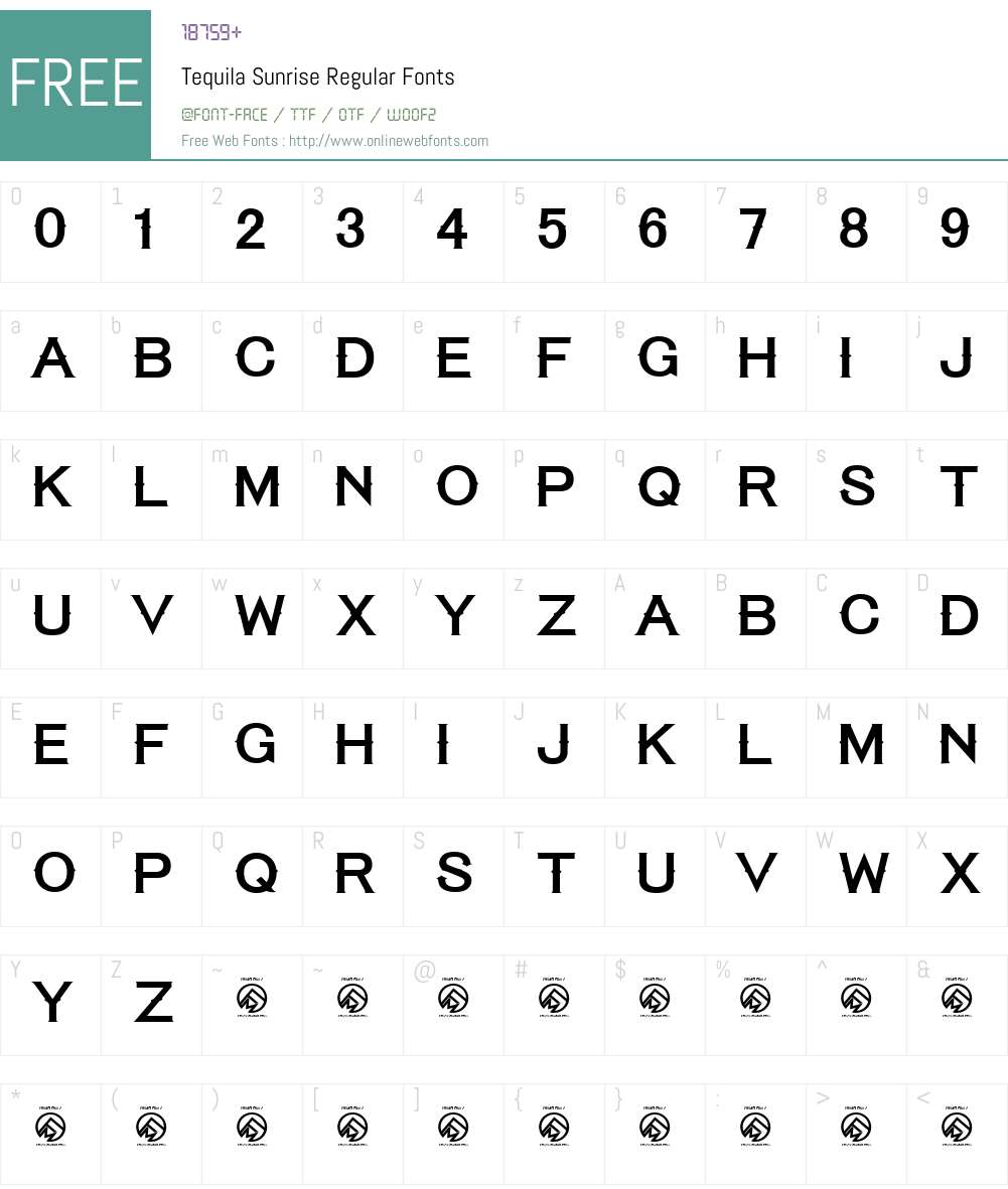 Tequila Sunrise Font Screenshots