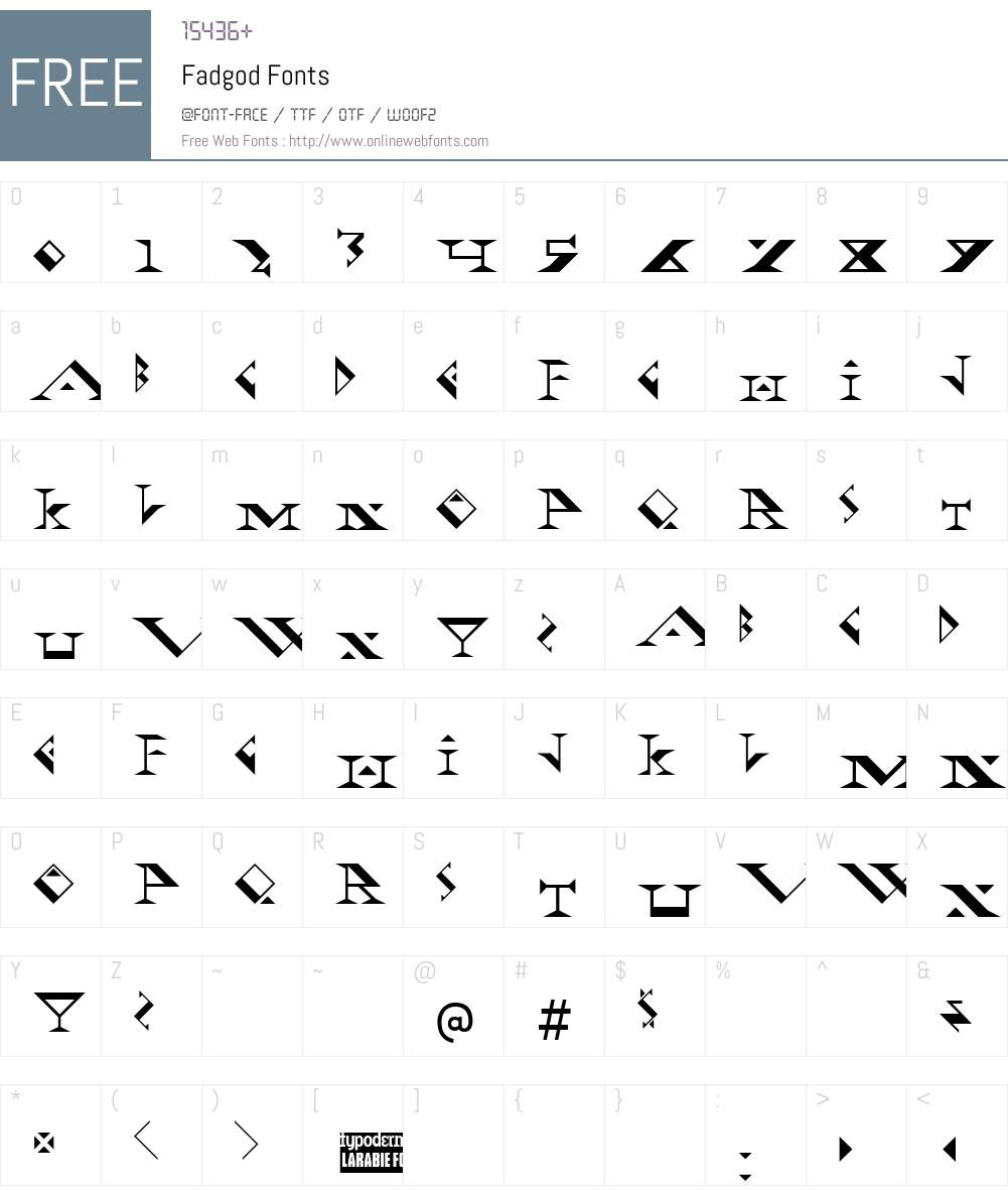 Fadgod Font Screenshots
