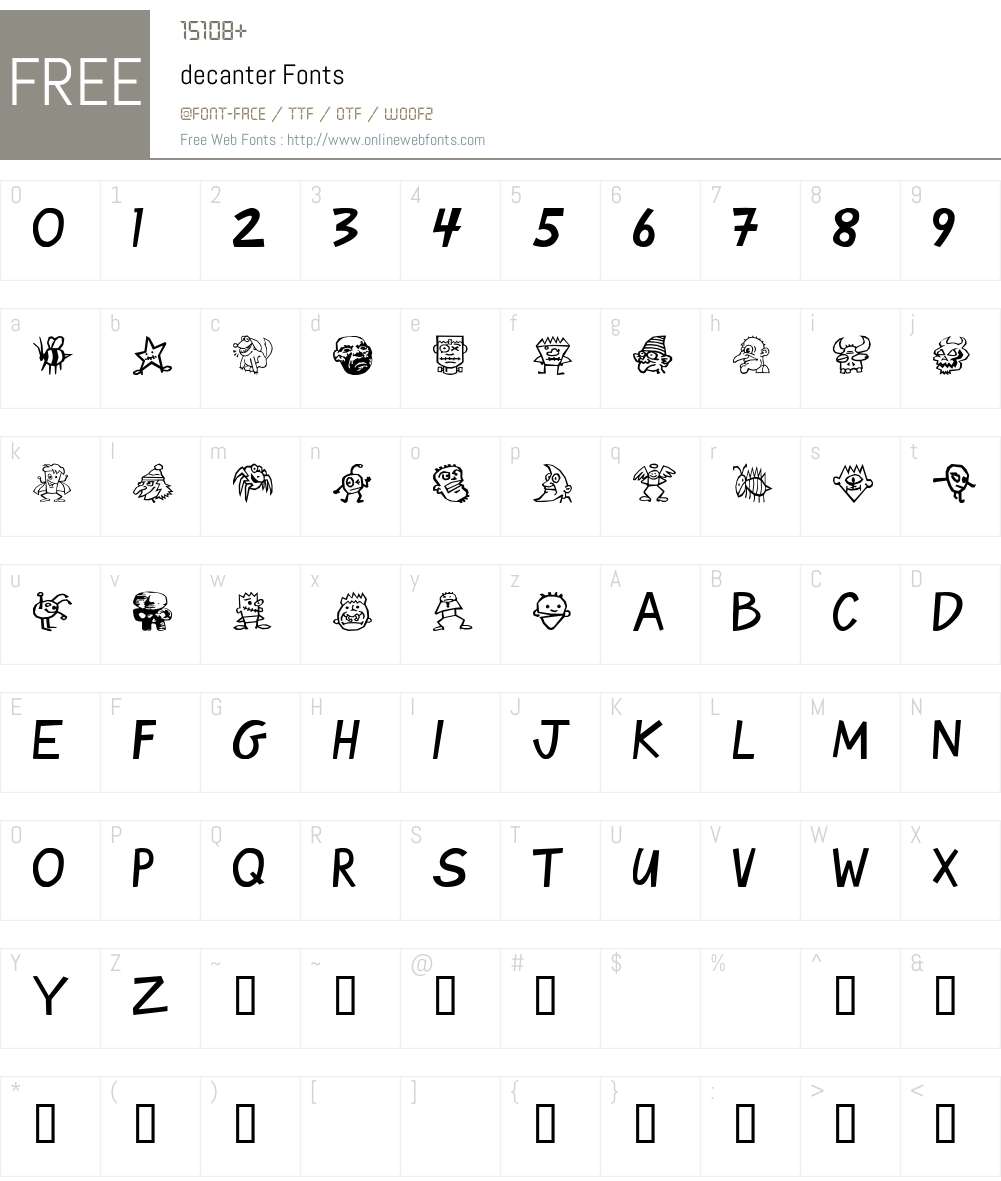 decanter Font Screenshots