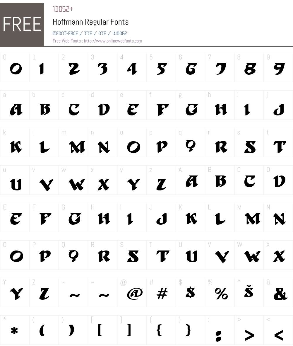 Hoffmann Font Screenshots