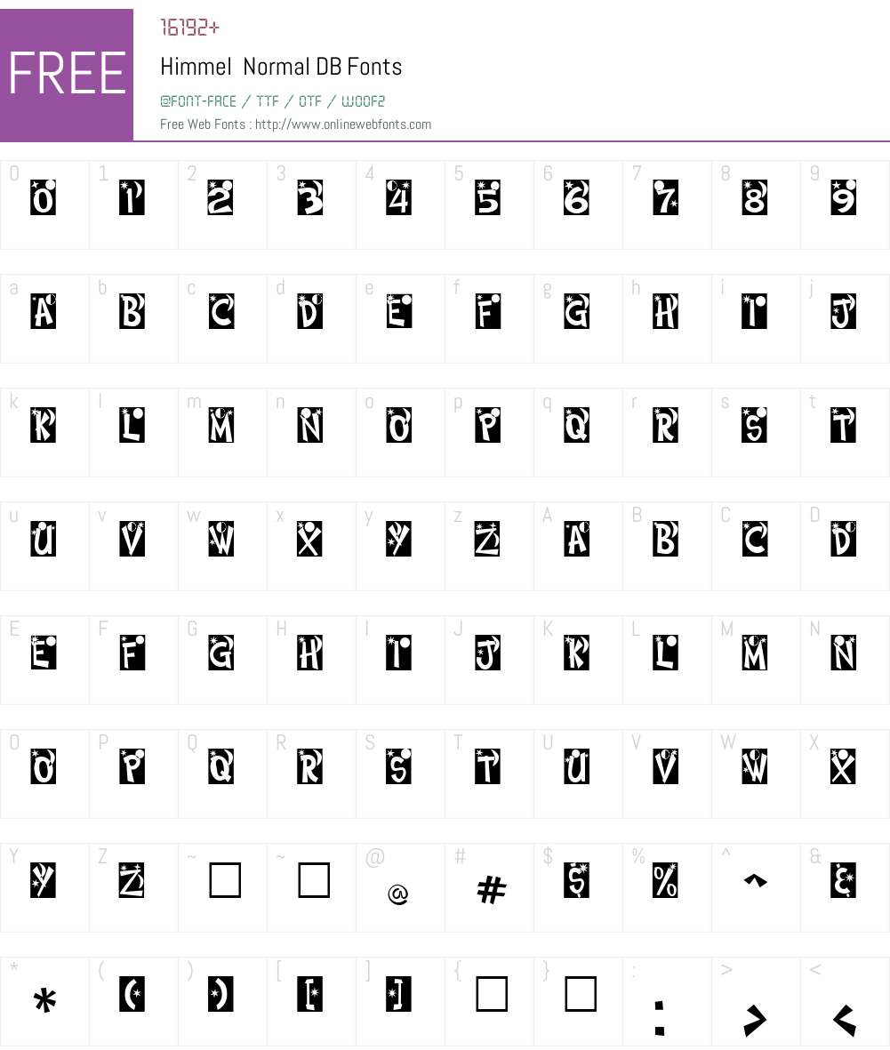 Himmel DB Font Screenshots