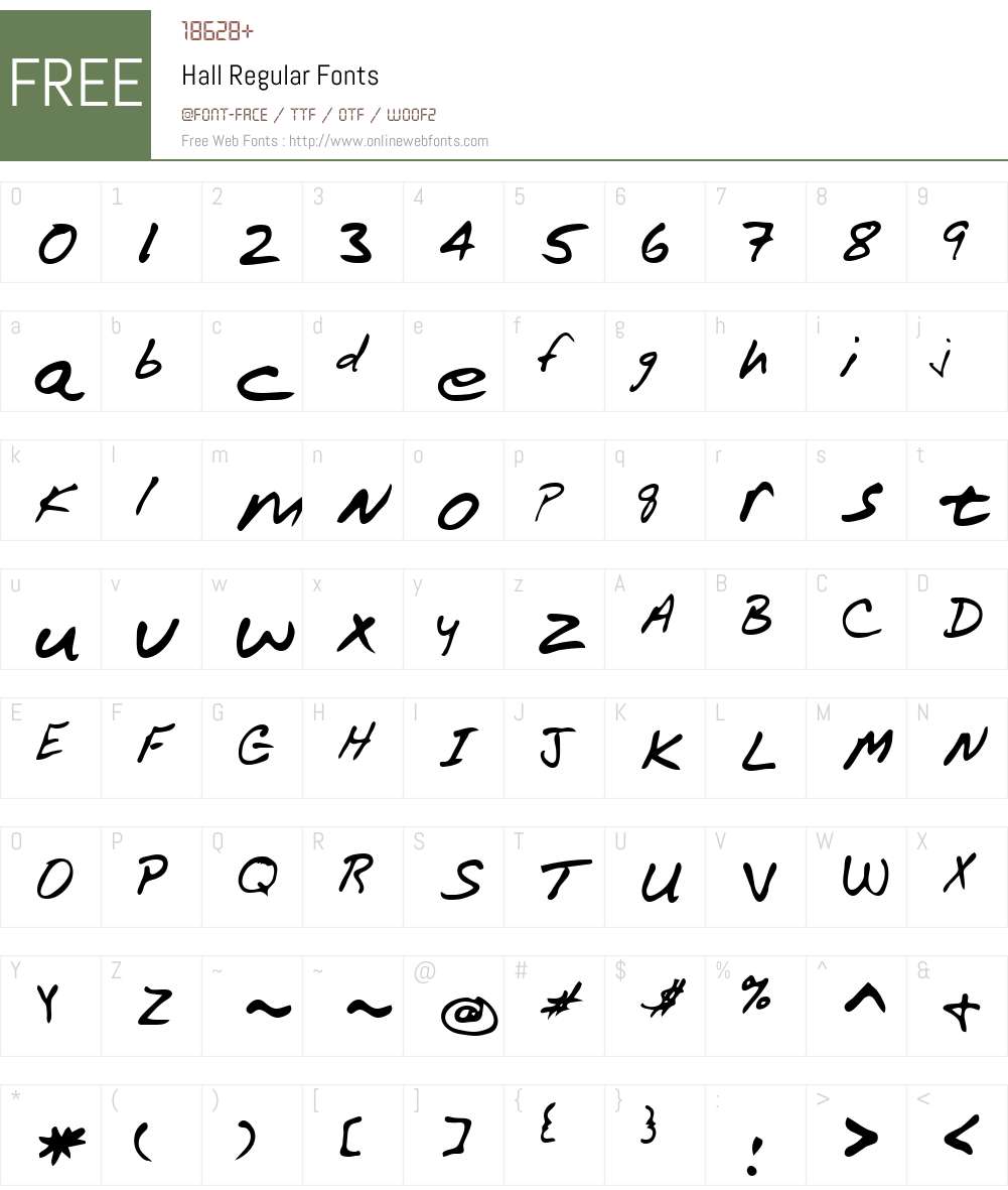 Hall Font Screenshots