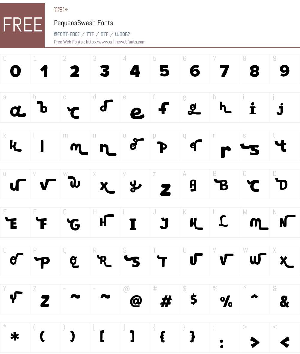 Pequena Swash Font Screenshots