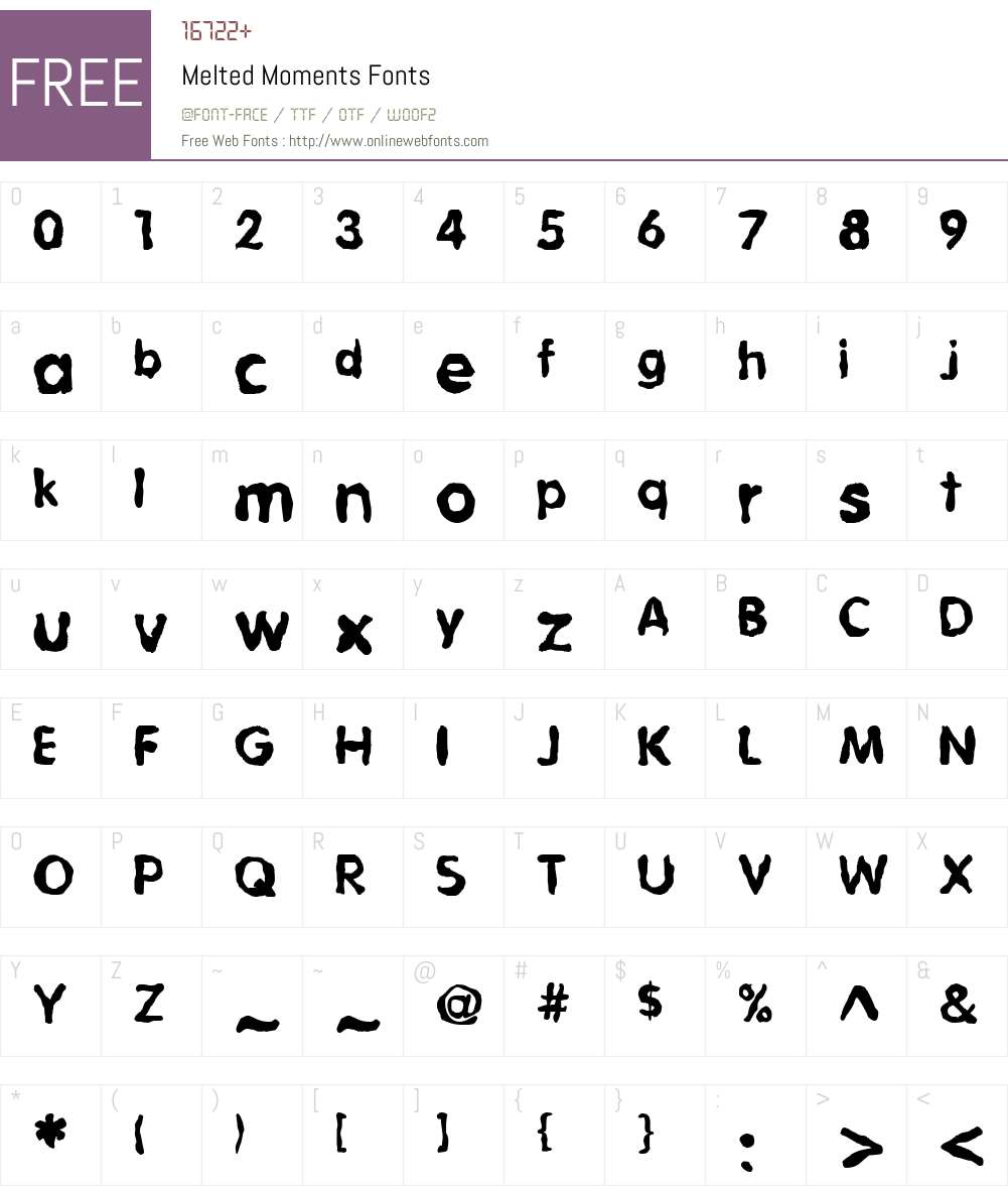 Melted Moments Font Screenshots