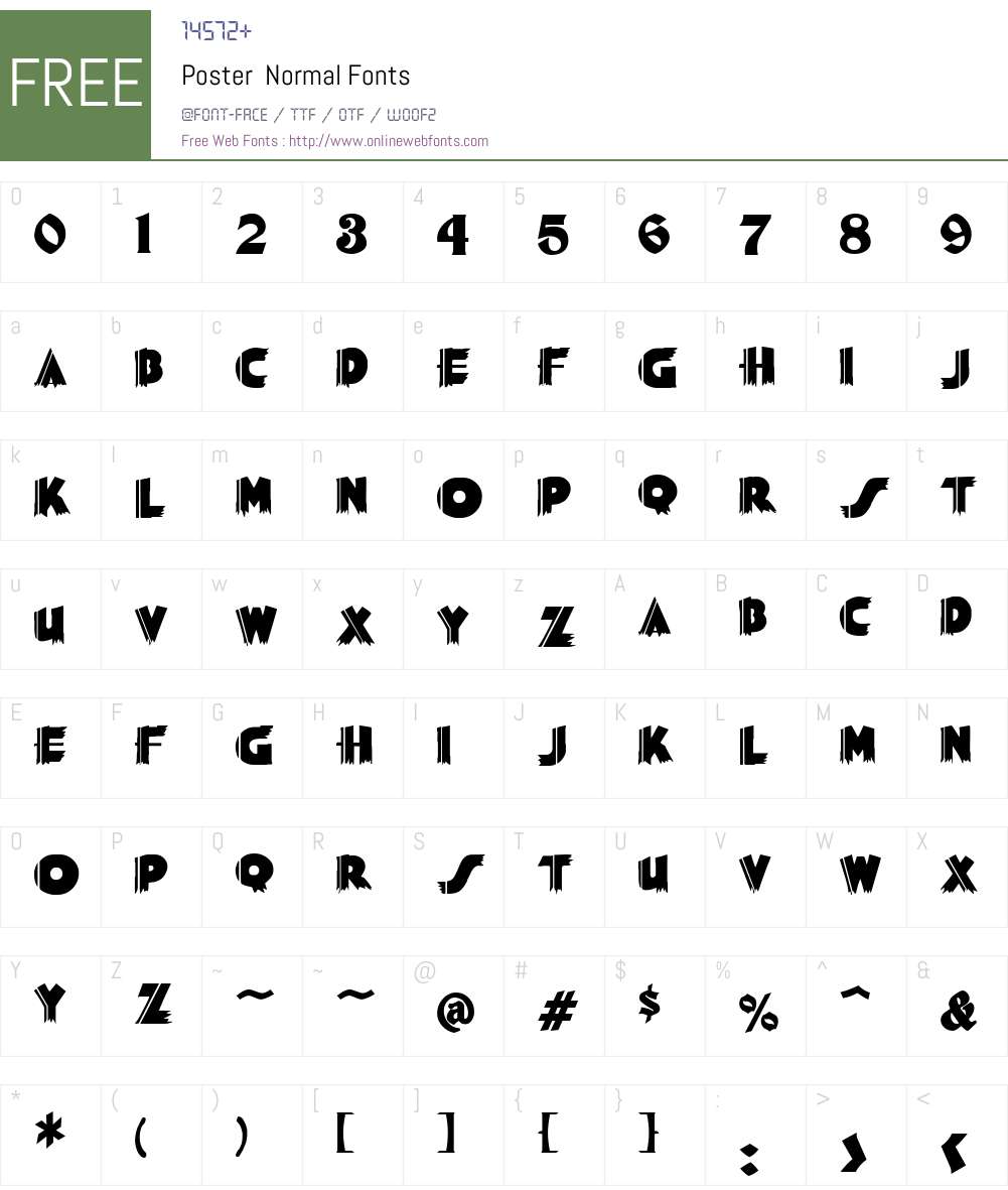 Poster Font Screenshots