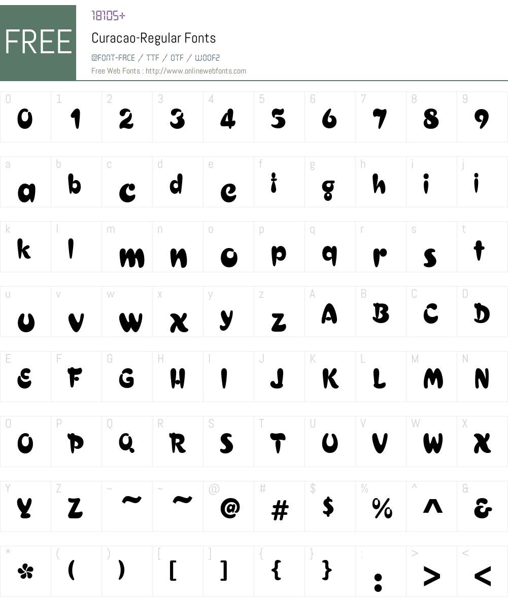 Curacao Font Screenshots