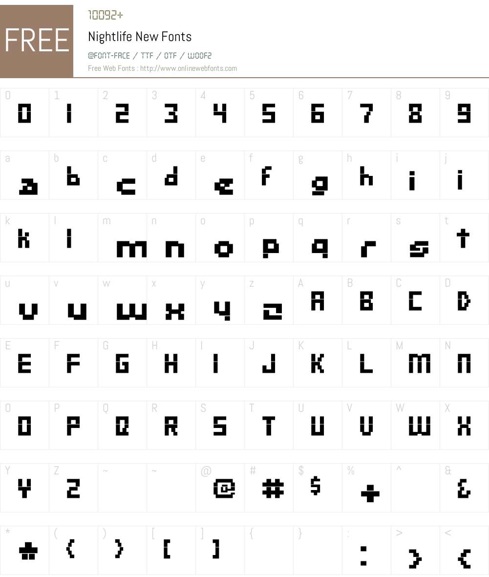 Nightlife New Font Screenshots