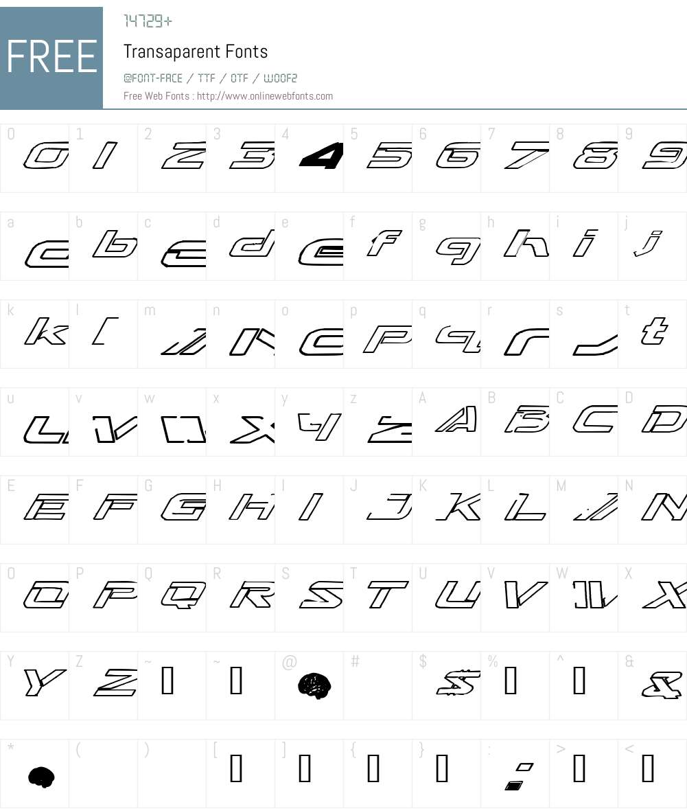 Transaparent Font Screenshots