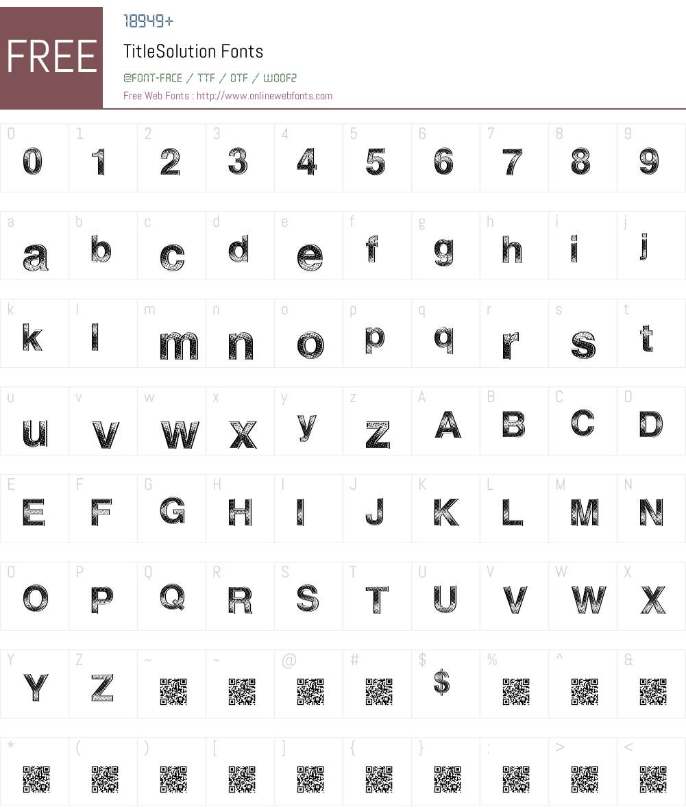 TitleSolution Font Screenshots