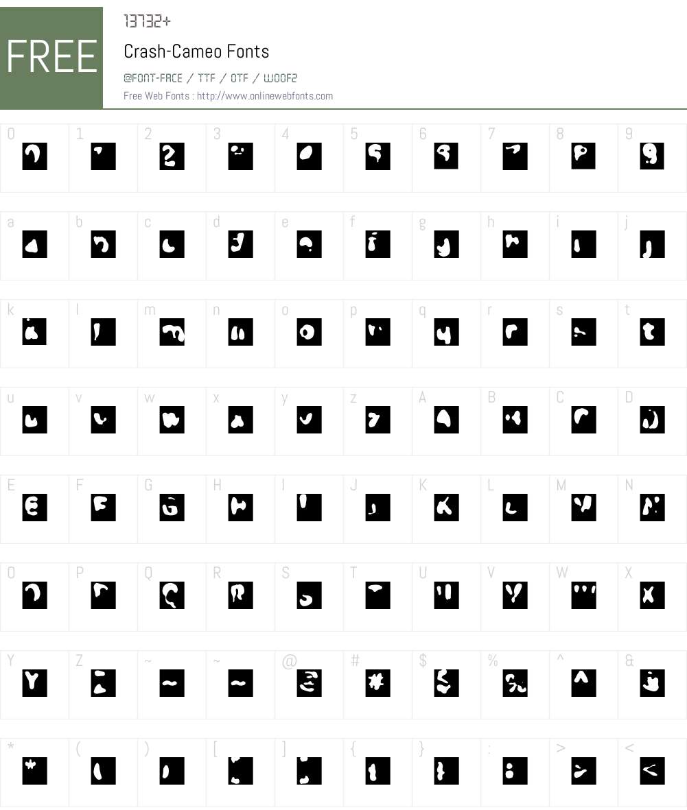 Crash Font Screenshots