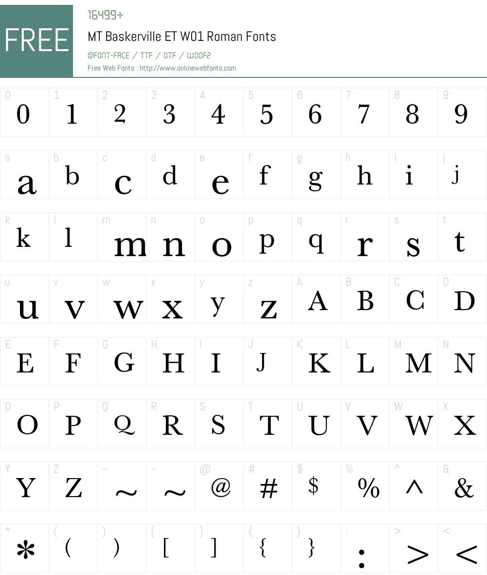 MTBaskervilleETW01-Roman Font Screenshots