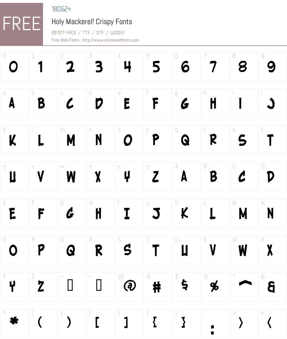 Holy Mackerel! Crispy Font Screenshots