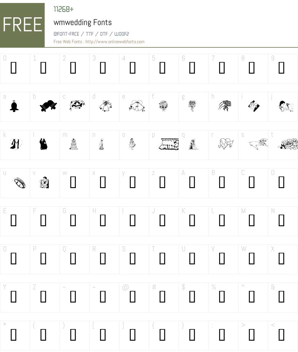 wmwedding Font Screenshots