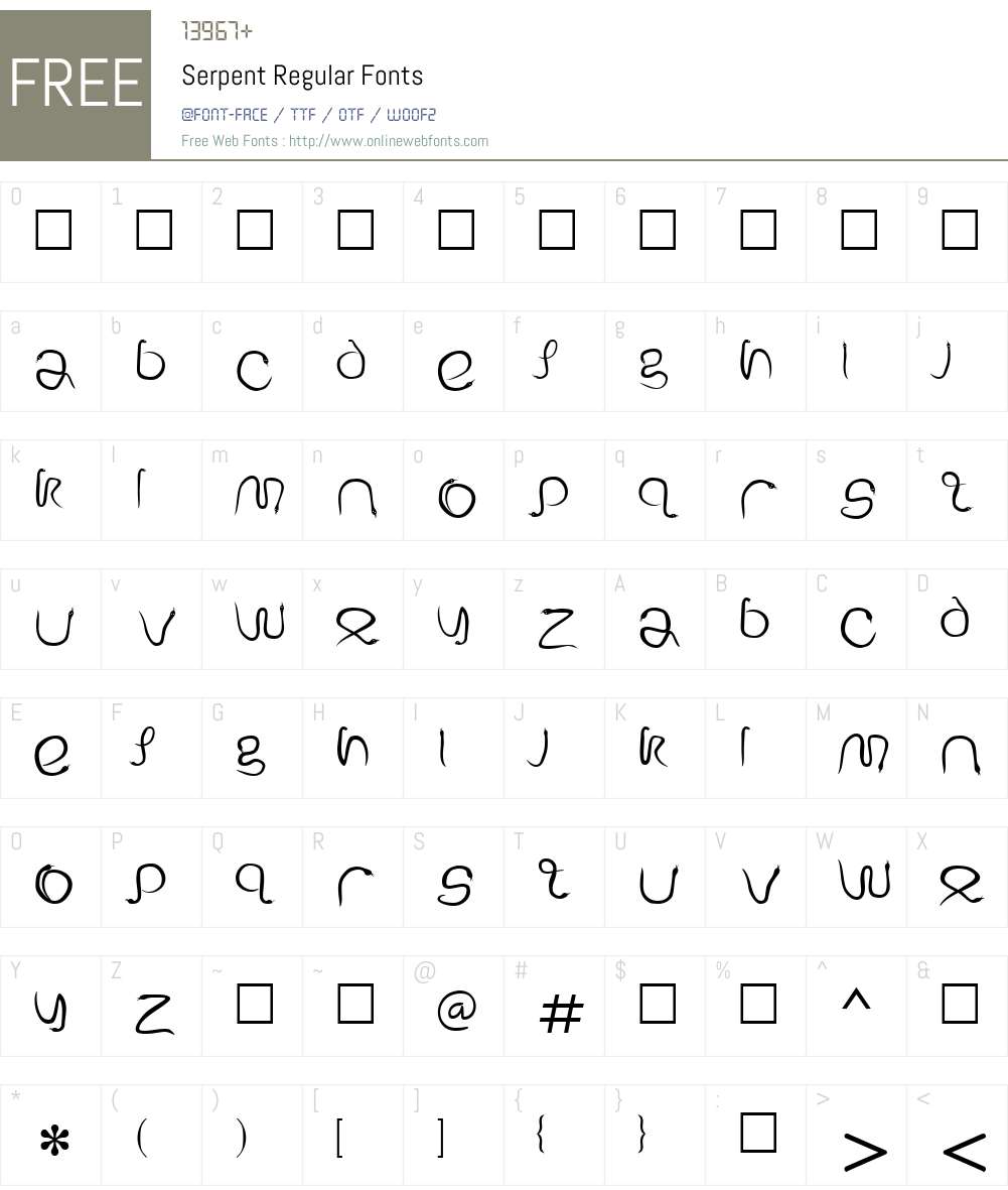 Serpent Font Screenshots