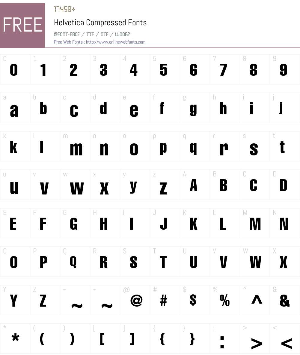 Helvetica Font Screenshots