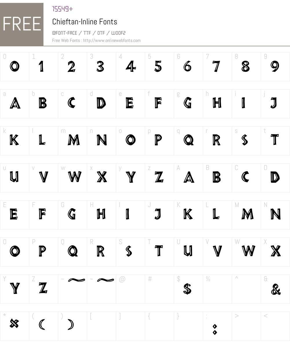 Chieftan Font Screenshots