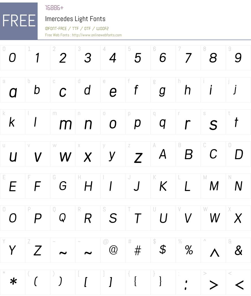 Imercedes Font Screenshots